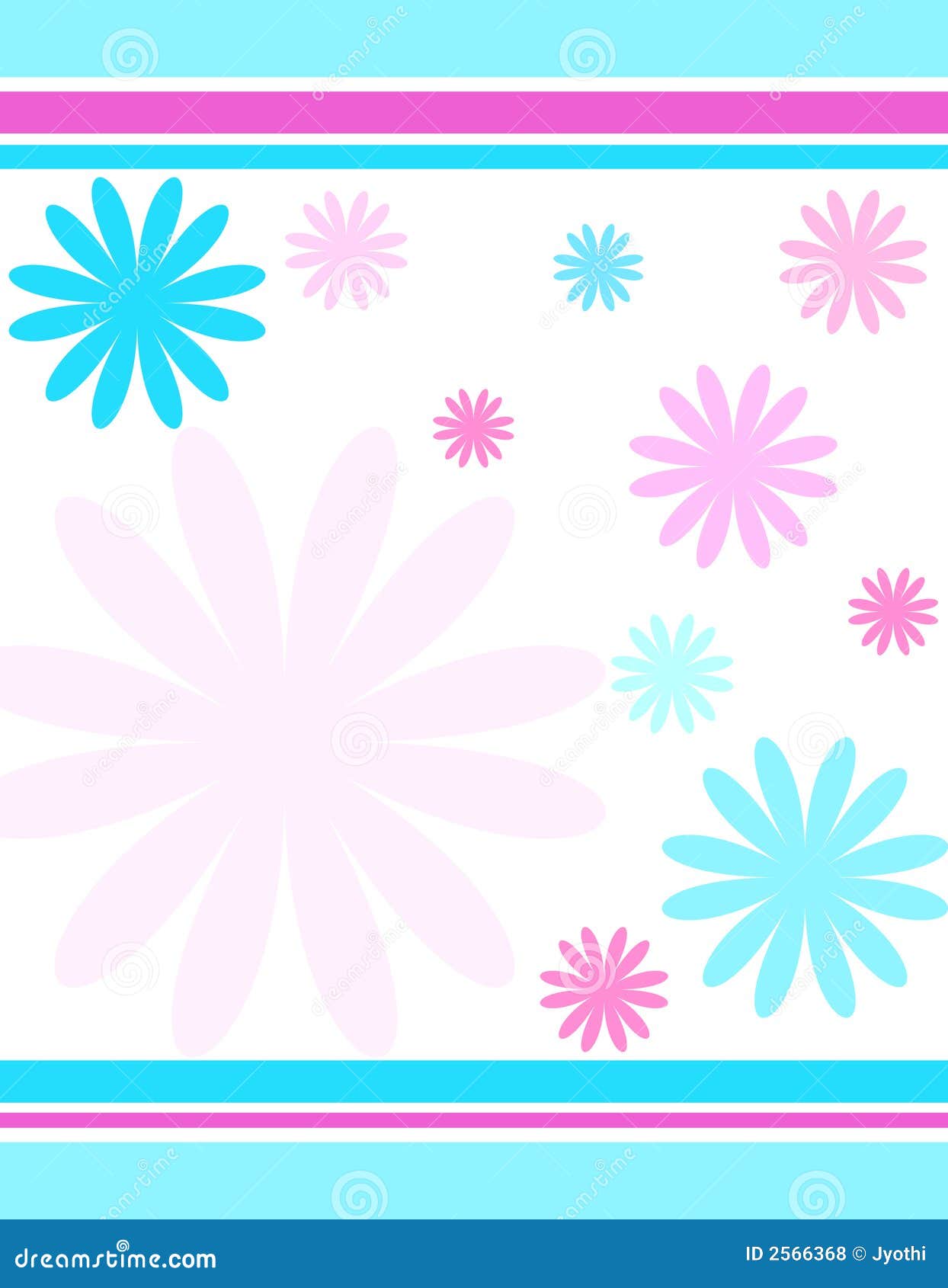 Flowers and stripes stock illustration. Illustration of style - 2566368
