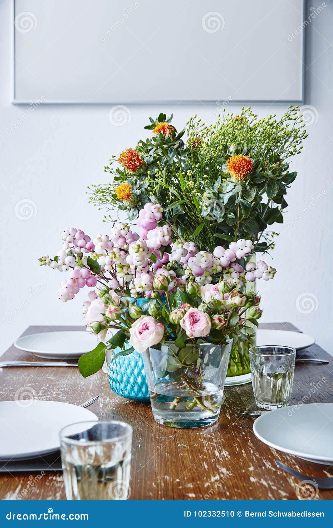 Flowers on table stock photo. Image of atmopshere, bunch 102332510