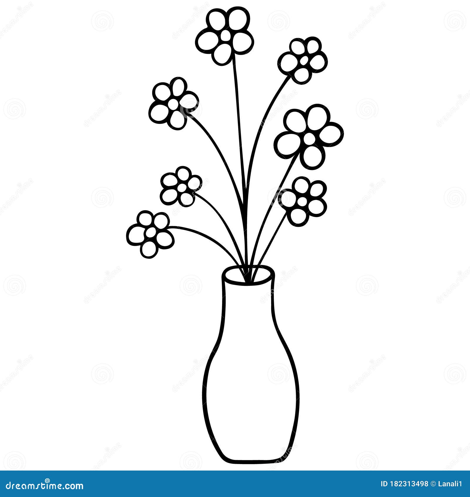 Download Flowers In A Vase. Bouquet. Sketch. Vector Illustration ...
