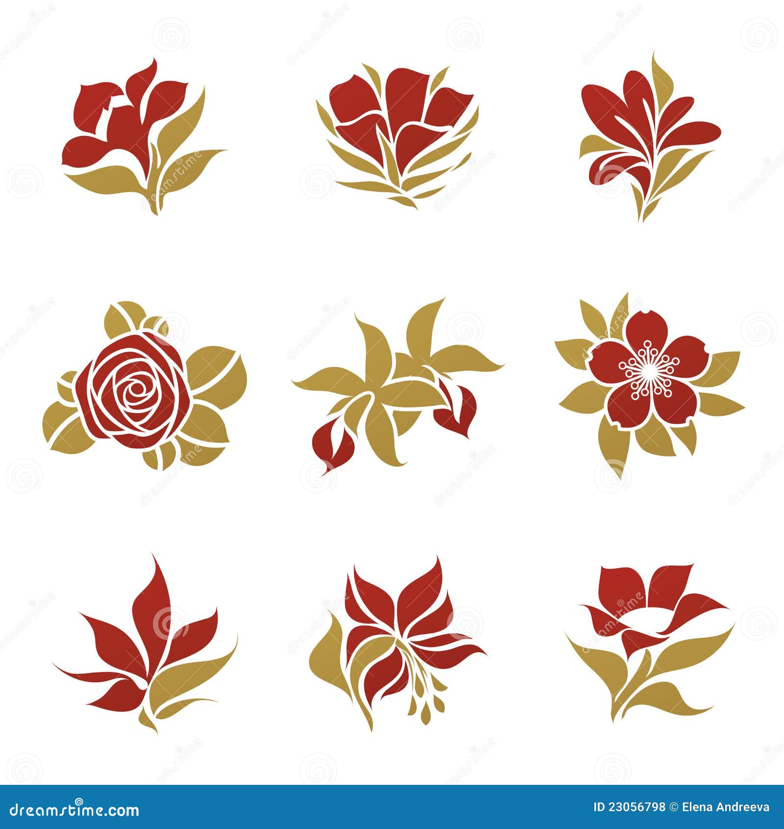 Download Flowers. Vector Logo Template Set. Stock Vector ...