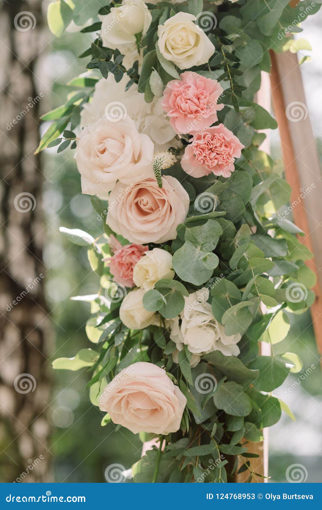 Flowers at a wedding stock image. Image of decoration 124768953