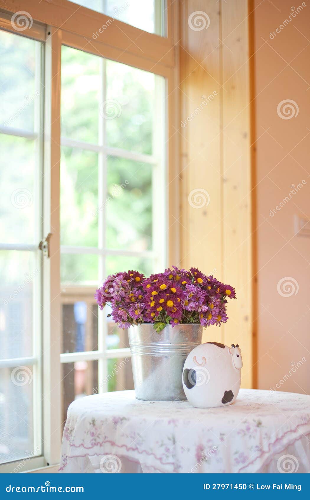 Flowers by the window stock photo. Image of purple, flowers 27971450