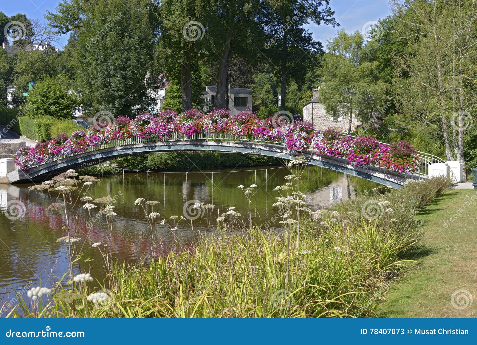 flowery bridge at bagnoles-de-l'orne