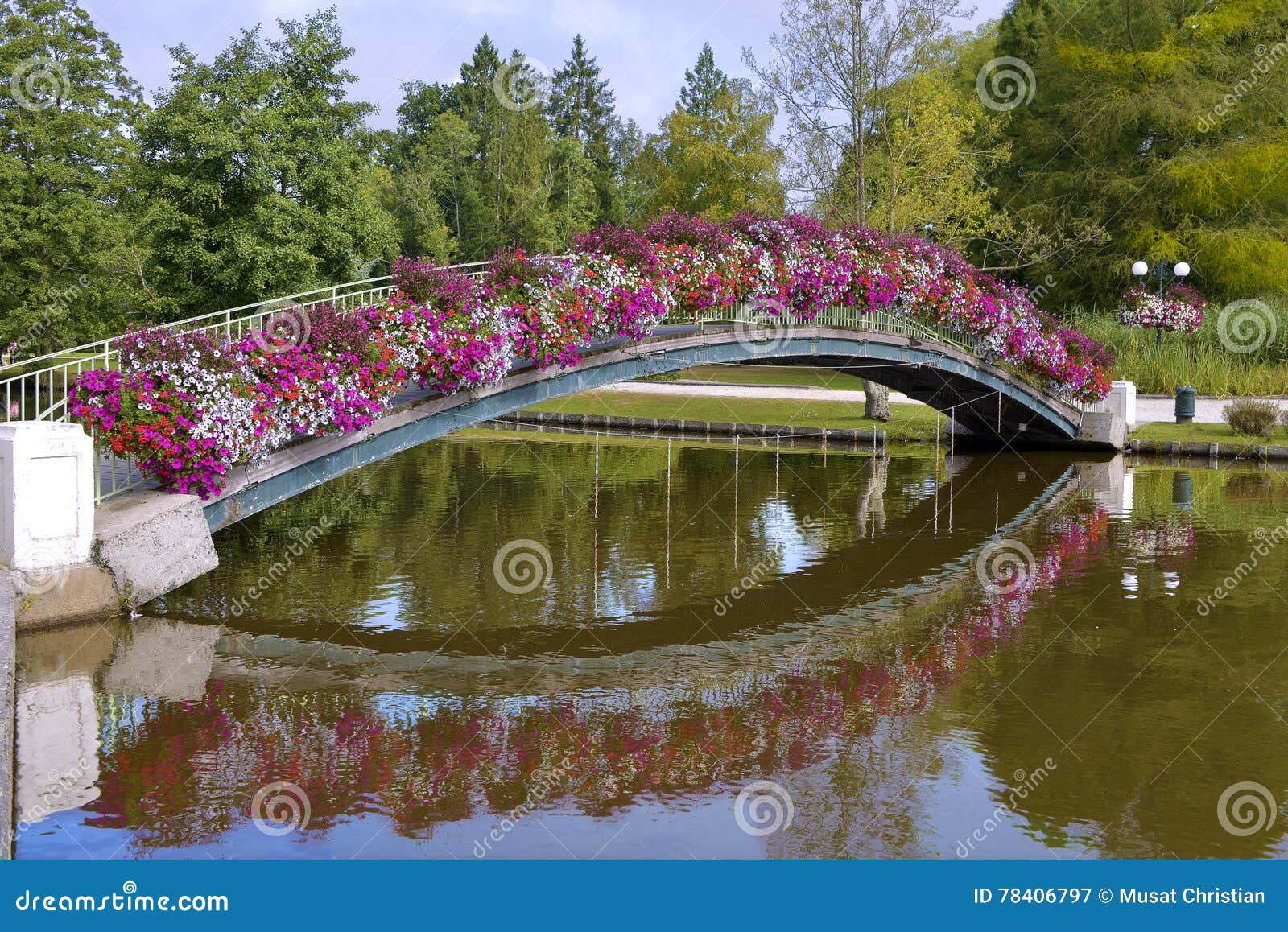 flowery bridge at bagnoles-de-l'orne