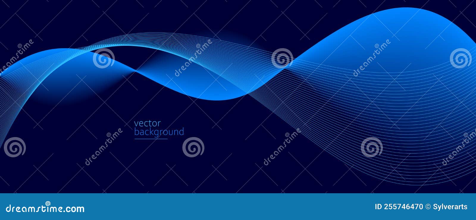 flowing dark blue curve  with soft gradient  abstract background, relaxing and tranquil art, can illustrate health