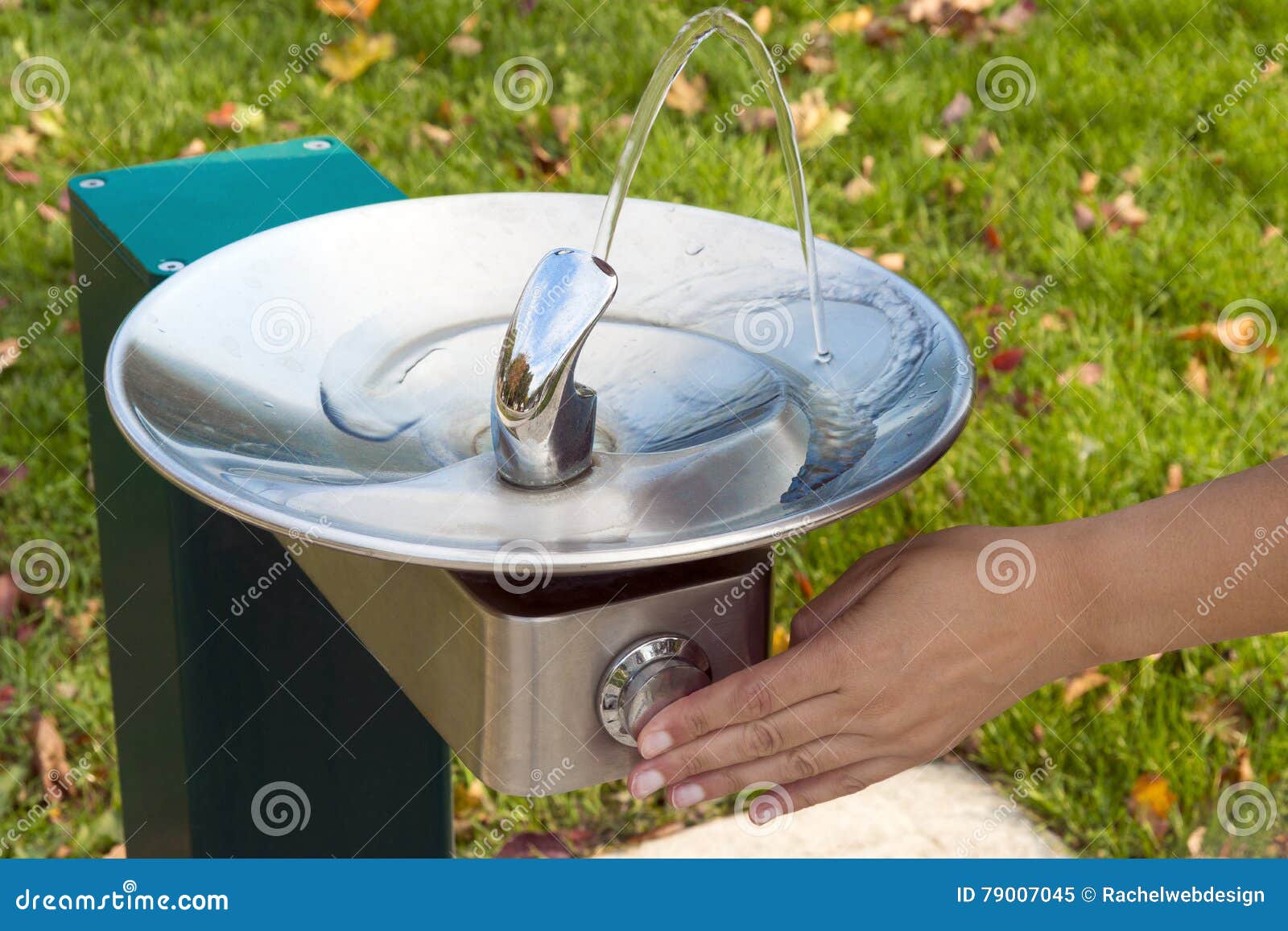 Flowing Fountain Cool Drink Stock Image Image of outdoor, decoration