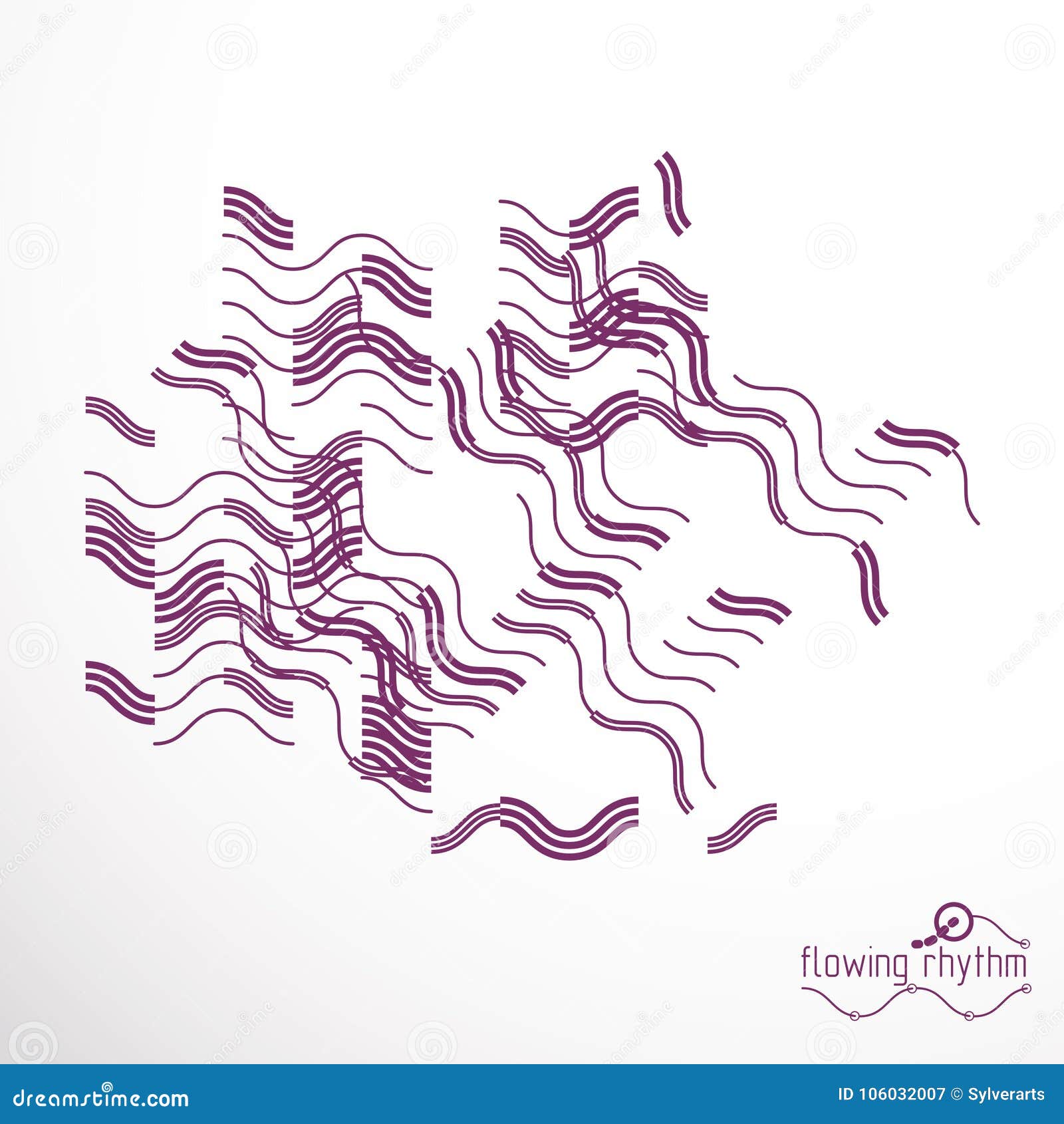 Flowing Rhythm Abstract Wave Lines Vector Background Stock Vector Flowing Rhythm Abstract Wave Lines Vector Background Stock Vector