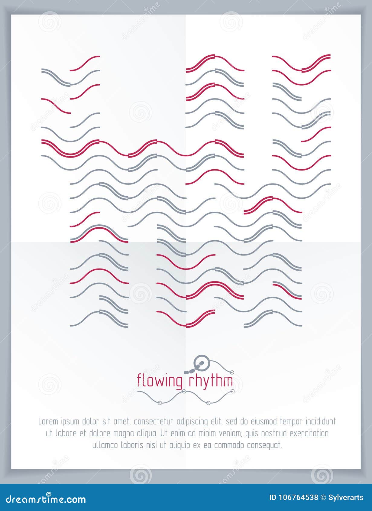 Flowing Rhythm Abstract Wave Lines Vector Background For Use As Stock Vector Illustration Of Data Chaos