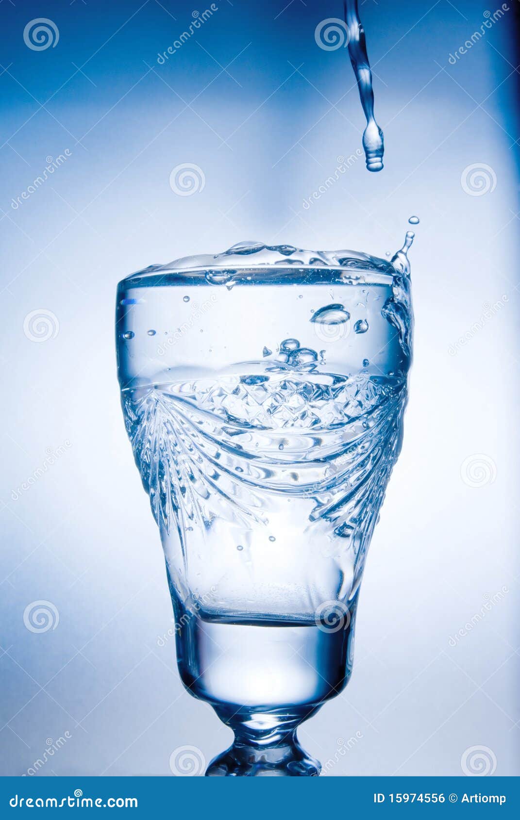Flowing water in glass stock photo. Image of healthy 15974556