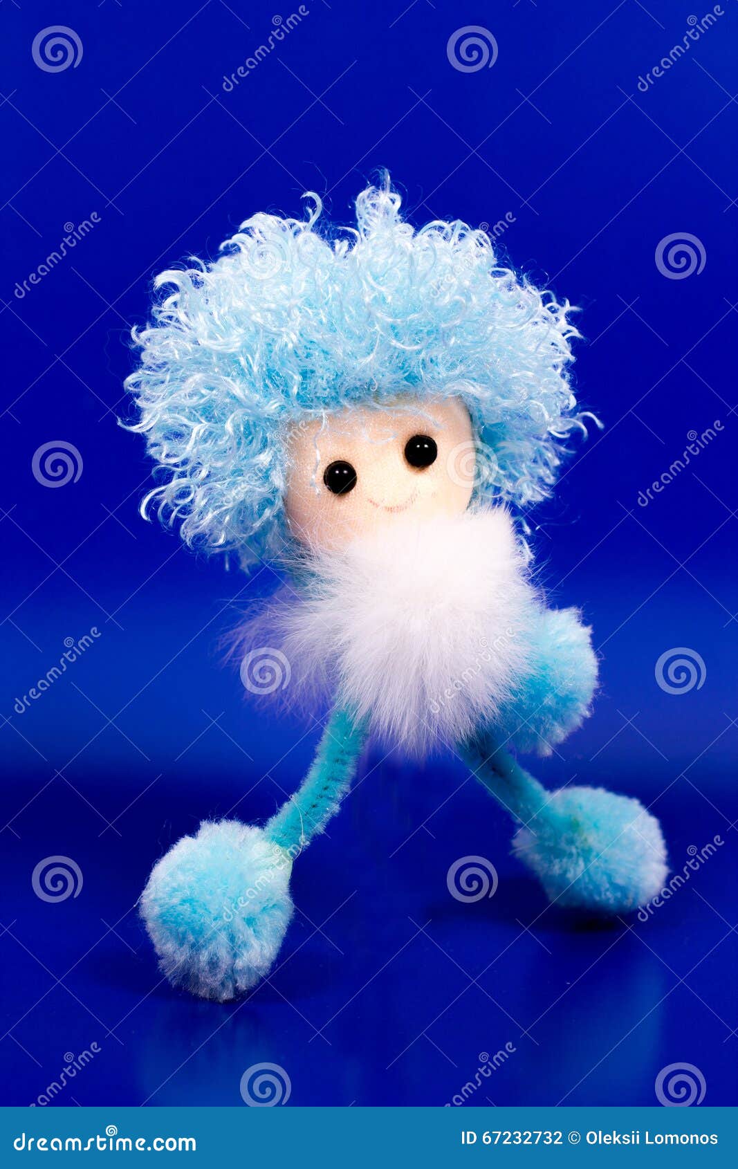 Fluffy blue man stock photo. Image of blue, background 67232732