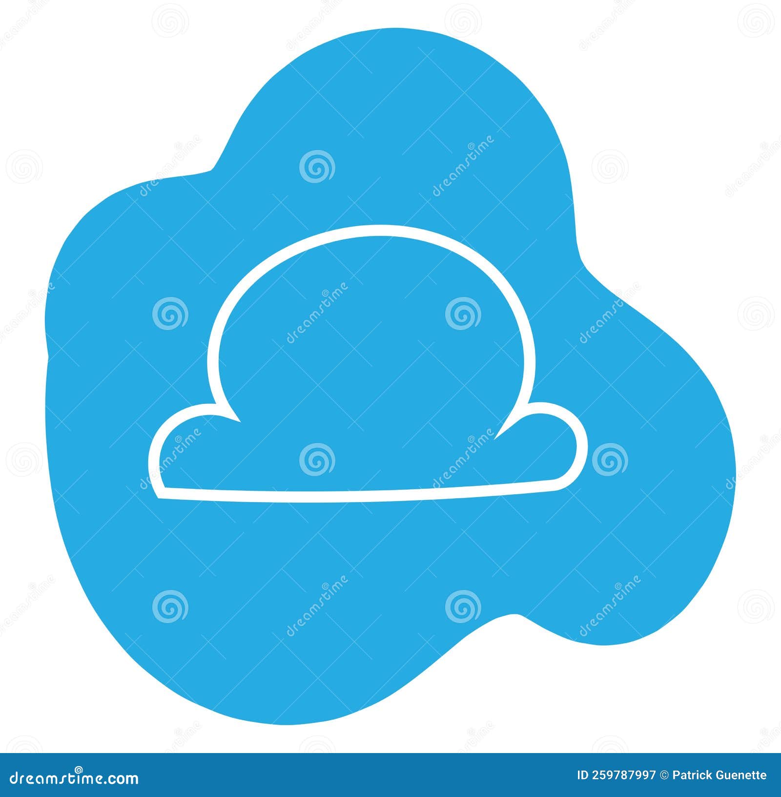 Fluffy cloud, icon icon stock vector. Illustration of graphic 259787997