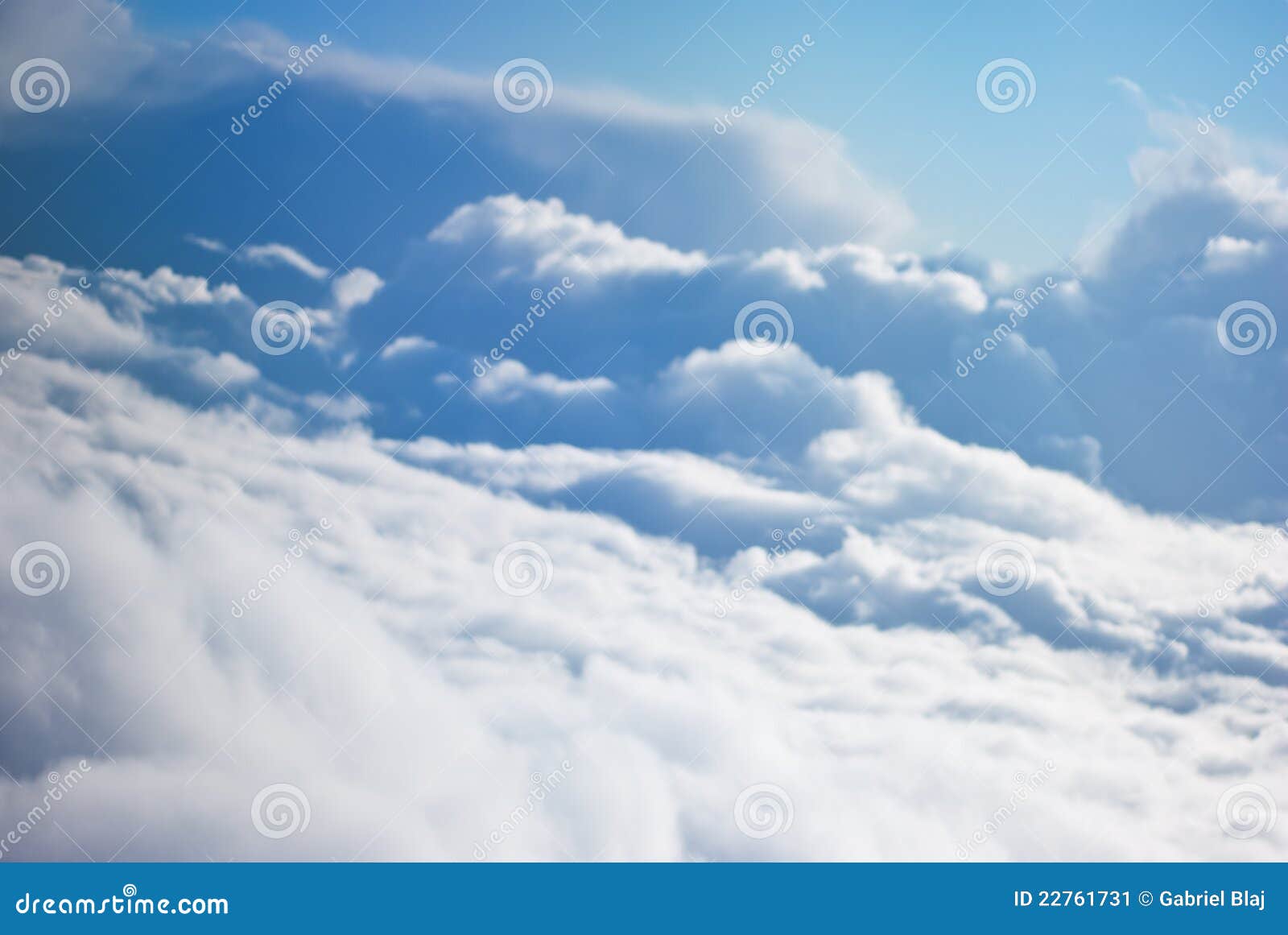 fluffy clouds from above