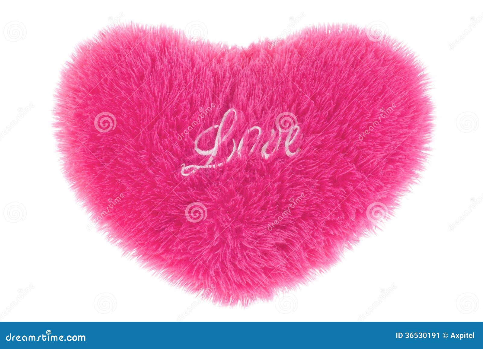 Fluffy heartshaped pillow stock image. Image of isolated 36530191