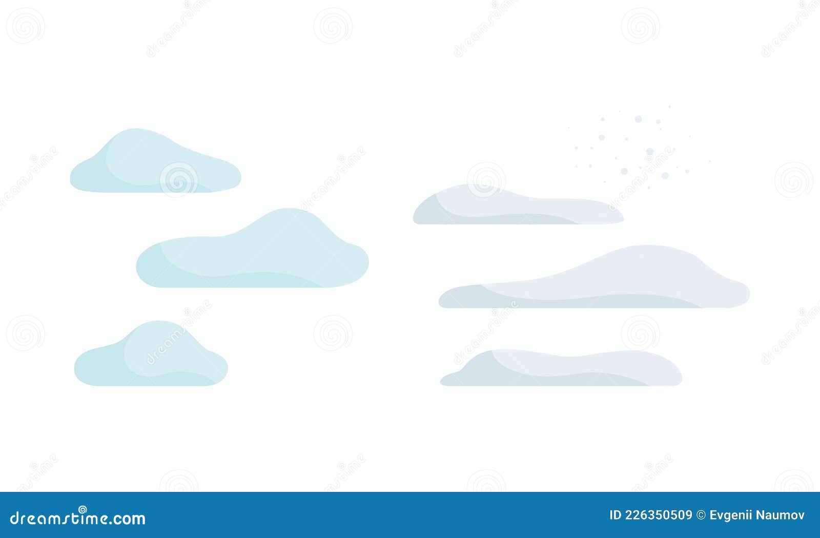 fluffy d clouds scudding across sky as landscape constructor   set