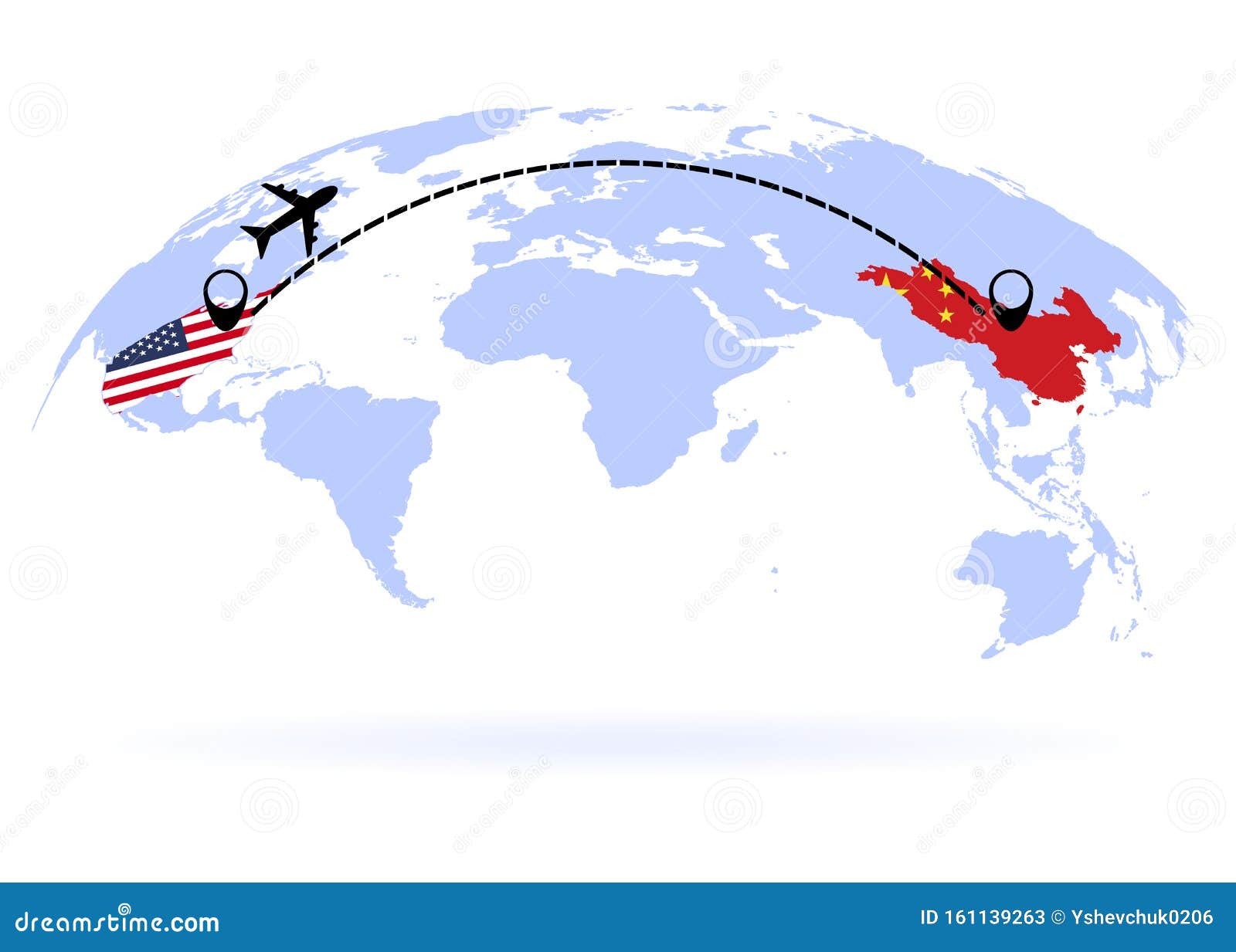 На китайском полетит. Маршрут самолета вектор. Маршрут самолета из США В Китай. Карта самолетов. Путь перелета из США В Китай.