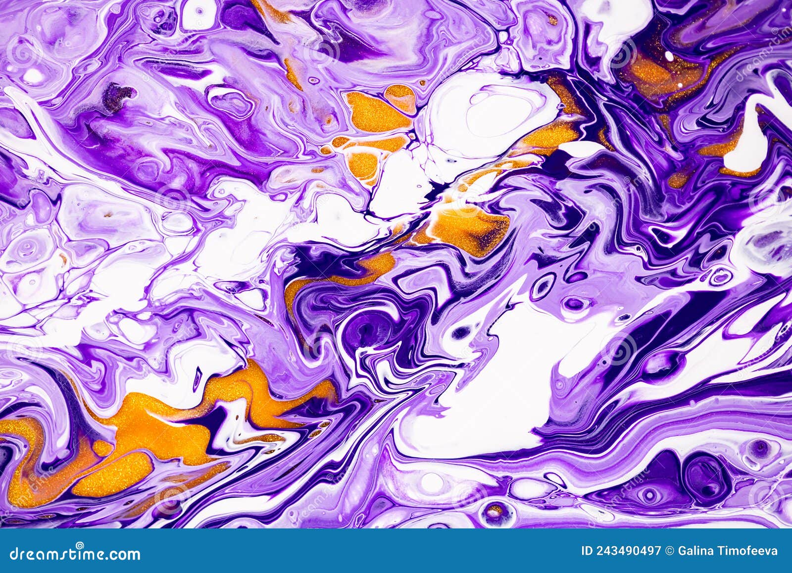 Fluid Art Texture. Backdrop with Abstract Mixing Paint Effect. Liquid