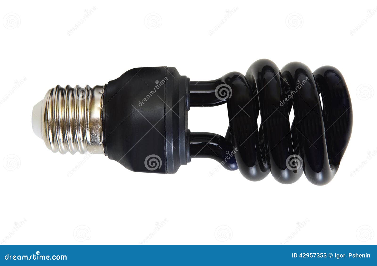 Fluorescent Black Light Bulb Stock Image Image of invention, shiny