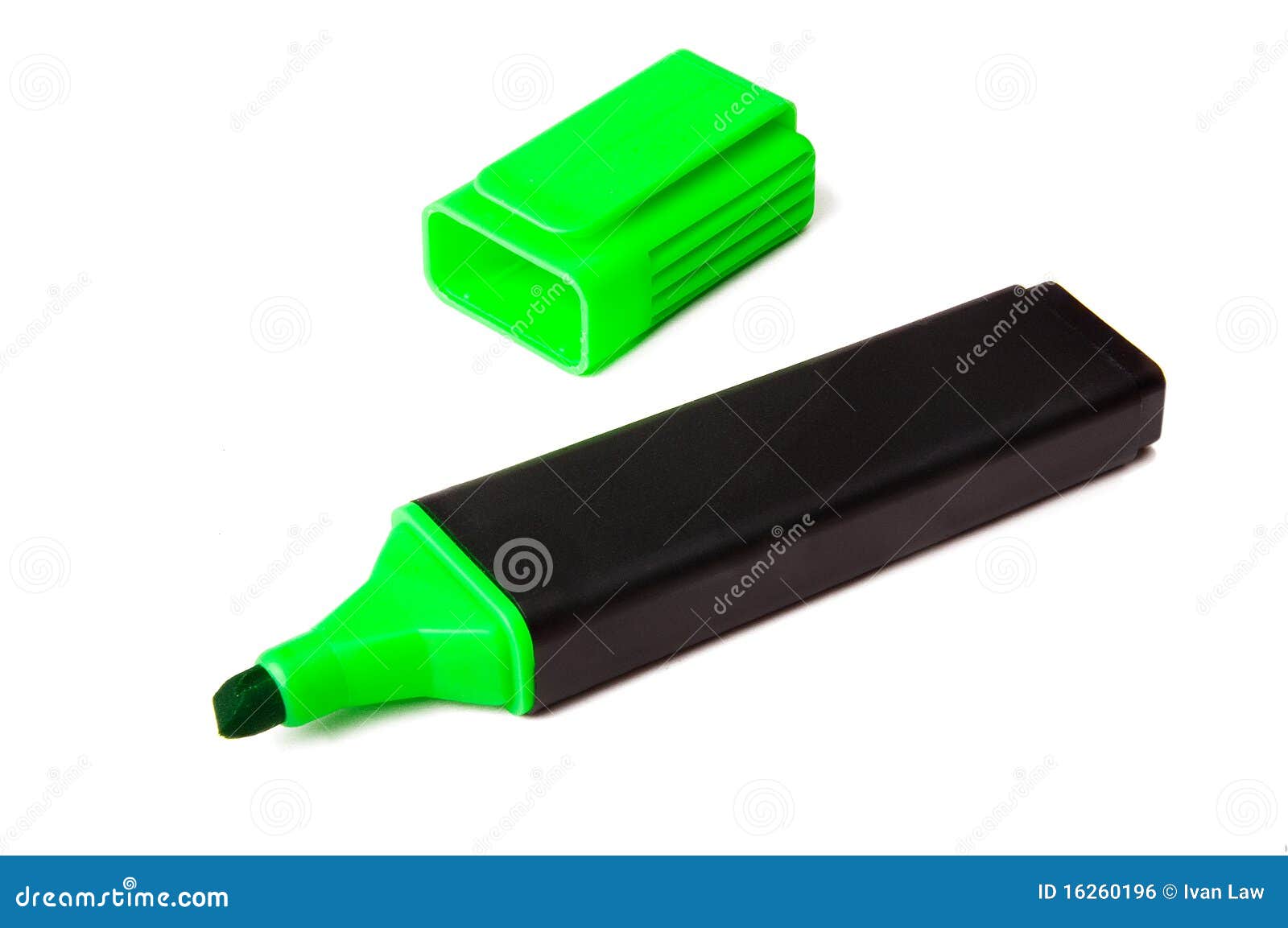 Fluorescent Green Highlighter Pen Stock Photo Image of edit, etch