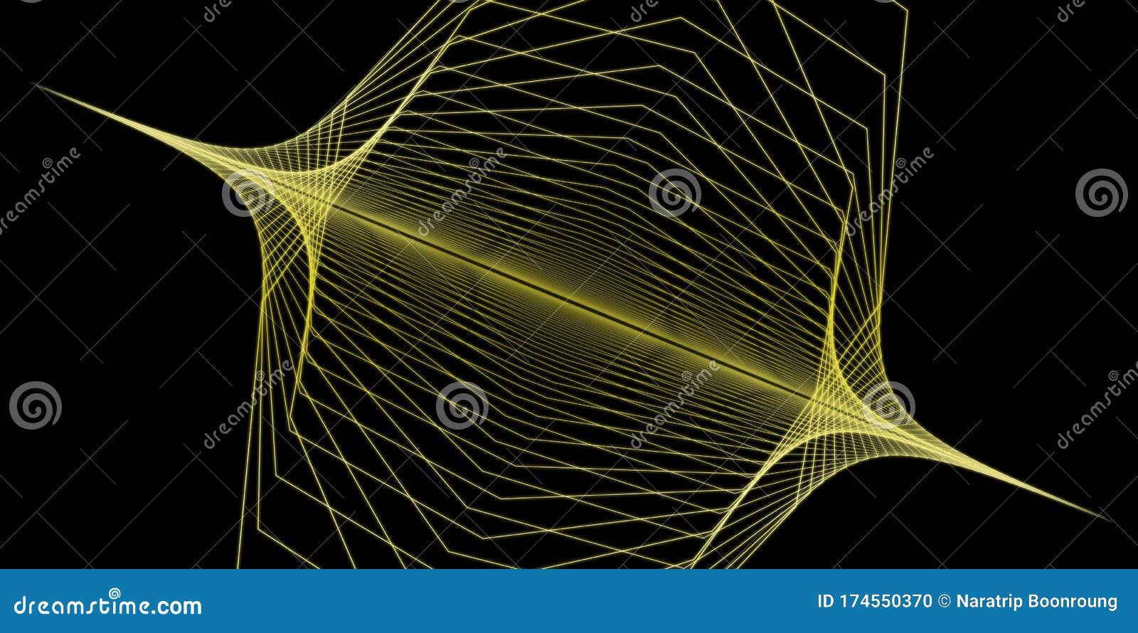 Fluorescent Laser Light Straight Line Pattern on a Black Background
