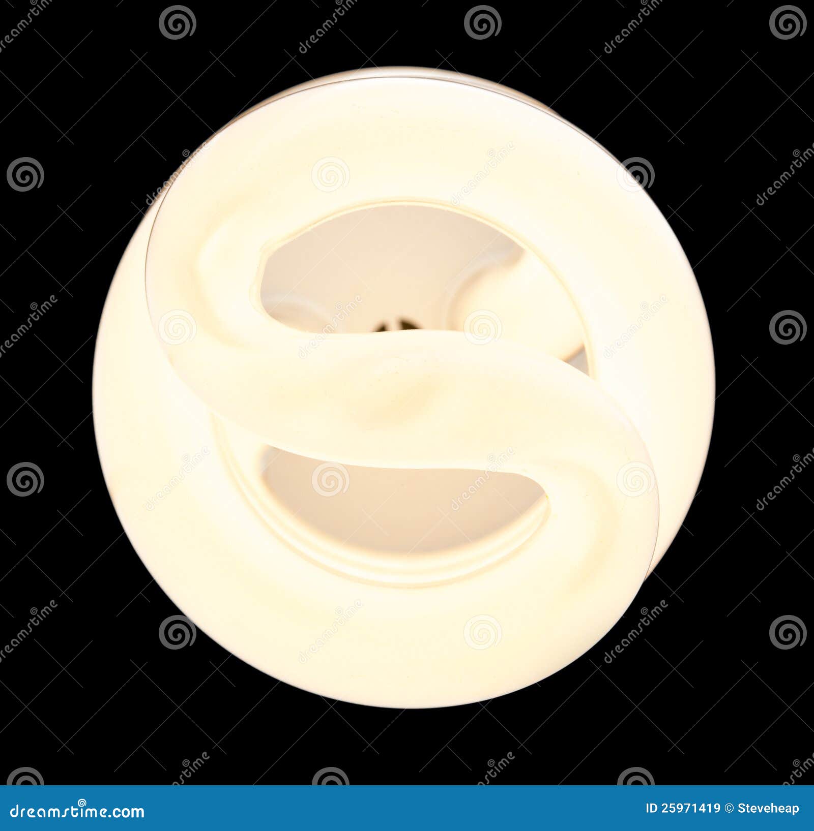 Fluorescent Light Bulb Lit from Above Stock Image Image of lamp, bulb