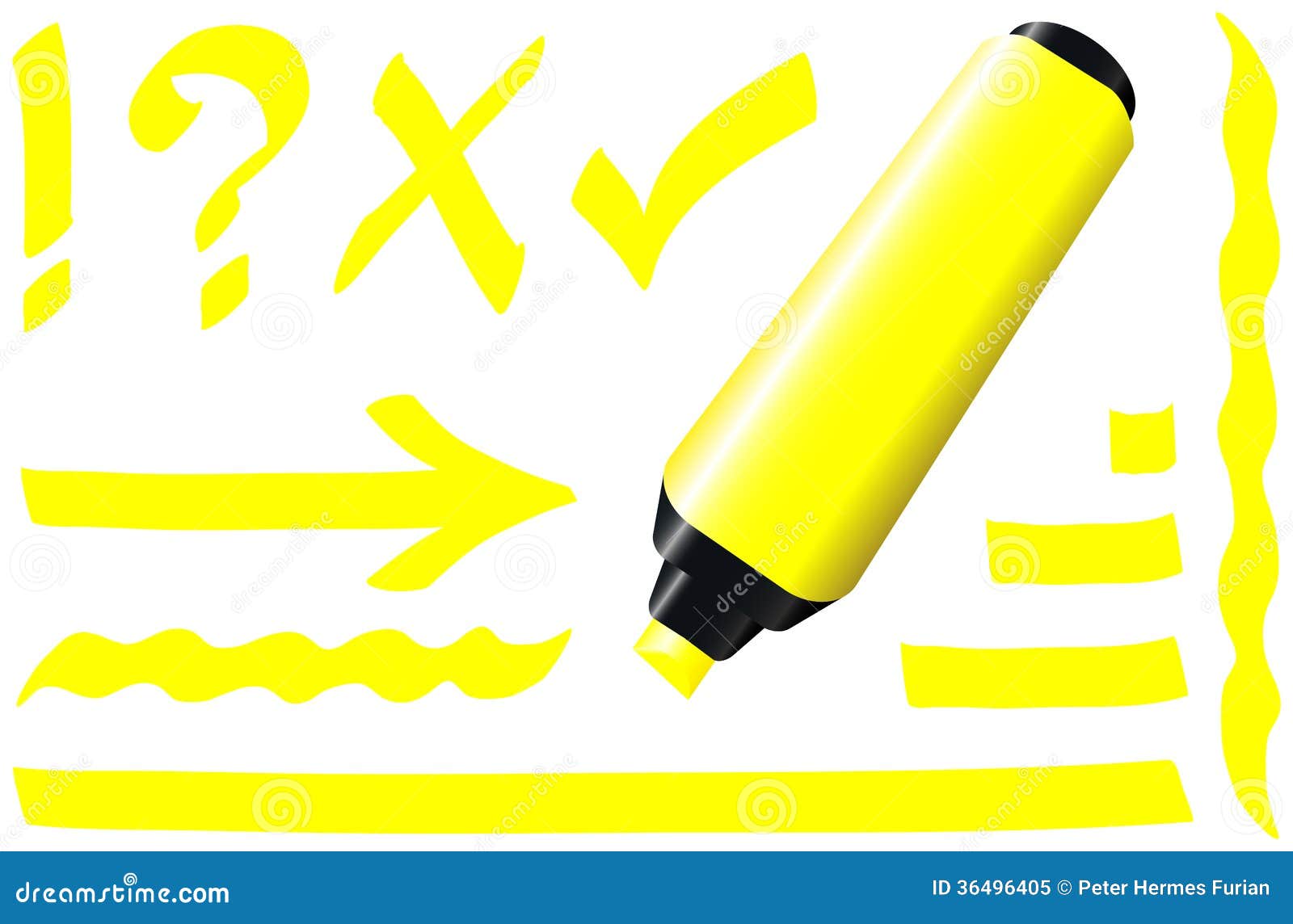 fluorescent marker yellow