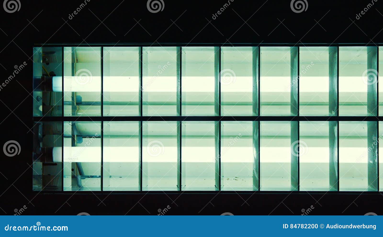 Fluorescent Neon Light Tubes Flickering in Colors Stock Footage Video