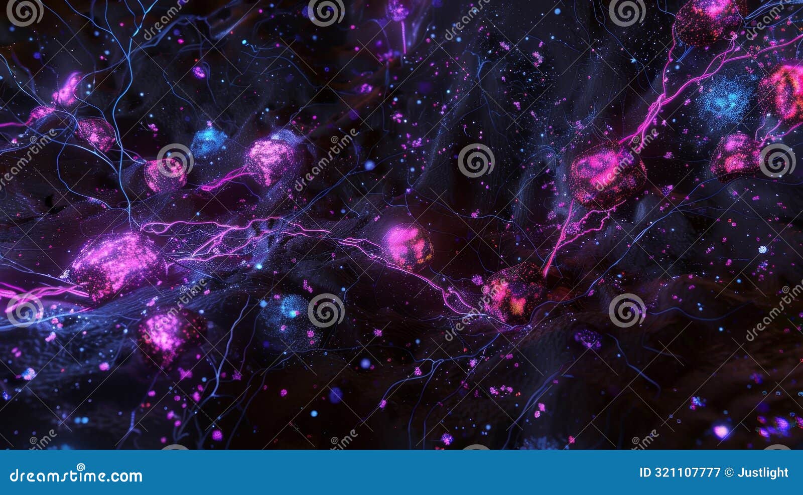 a fluorescently labeled er showing increased signal intensity in certain areas due to stress response