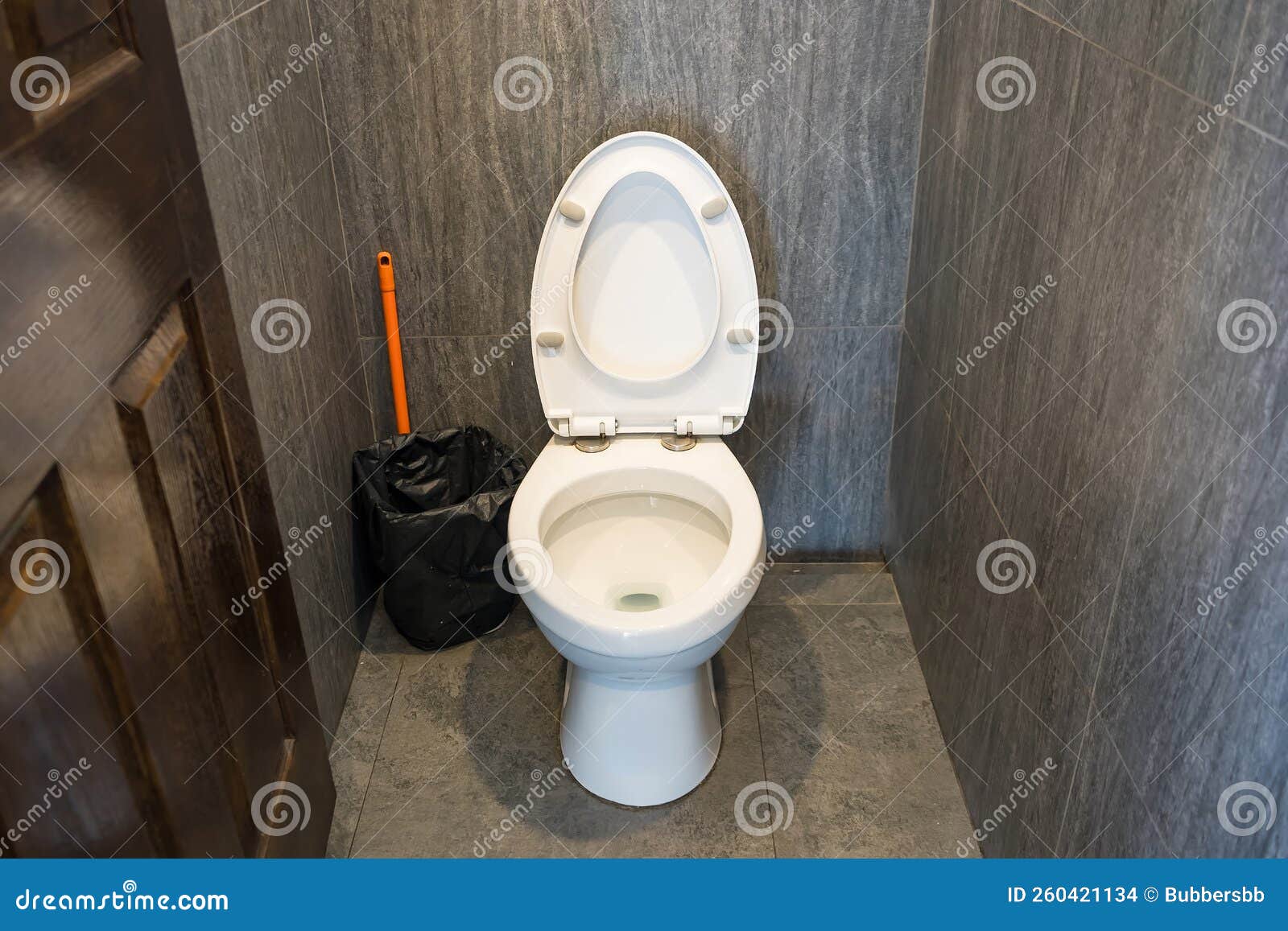 Flush Toilet Bathroom or Restroom, Modern Restroom or Toilet Stock