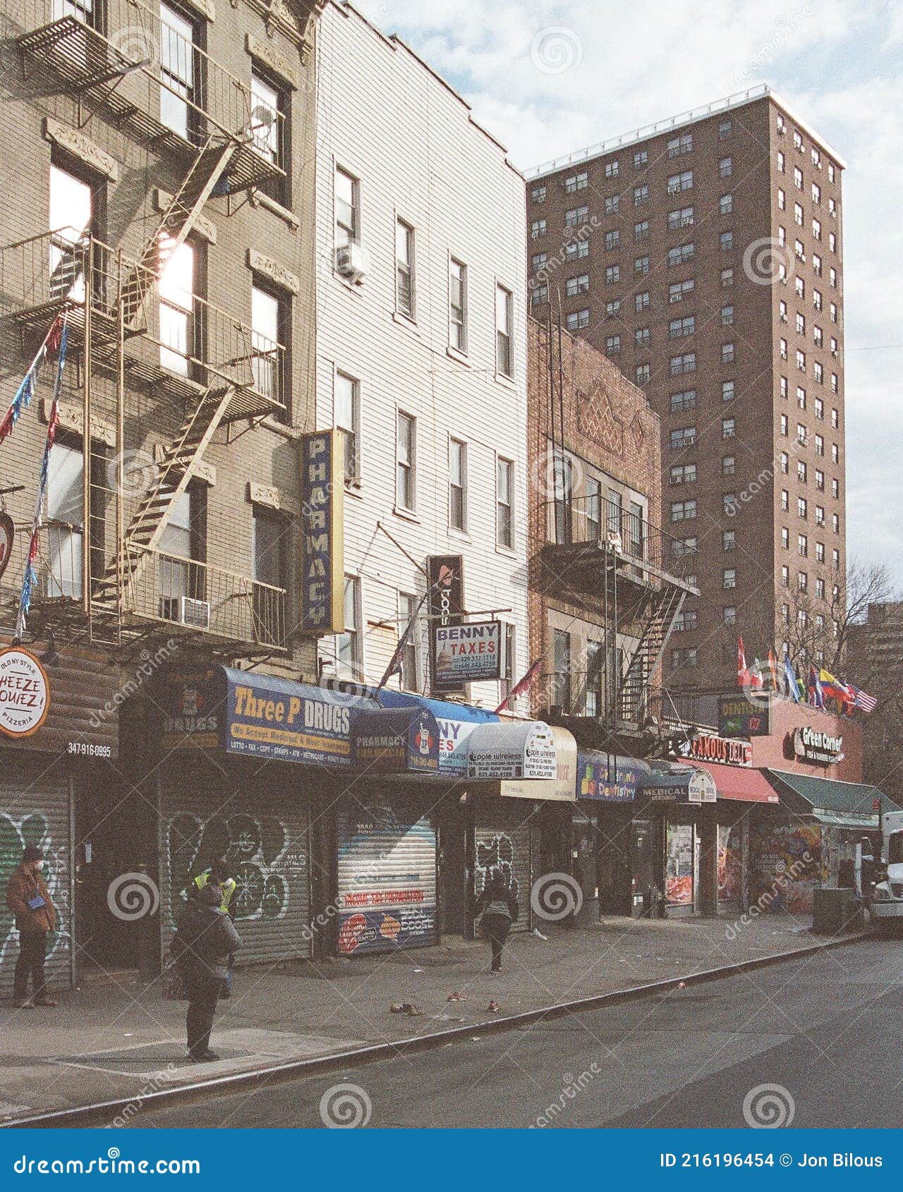 Flushing Avenue, at Broadway Triangle in Brooklyn, New York Editorial Stock Image Image of