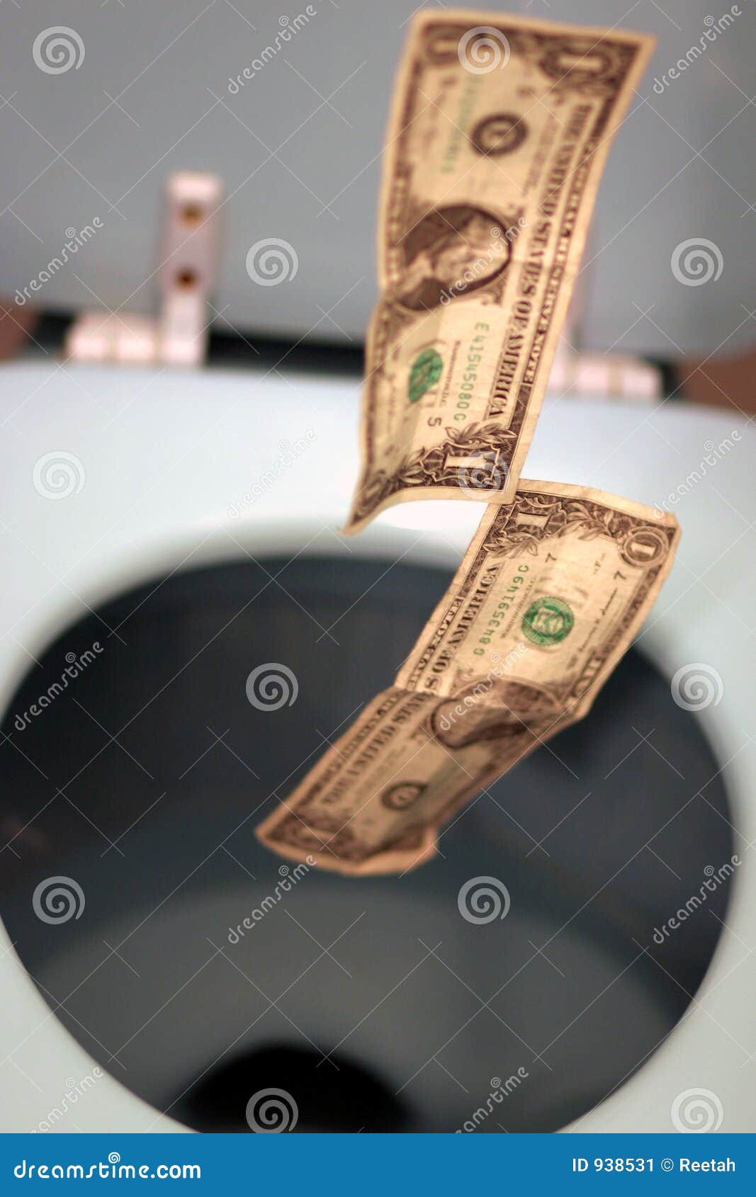 Flushing it Away stock image. Image of singles, currency 938531