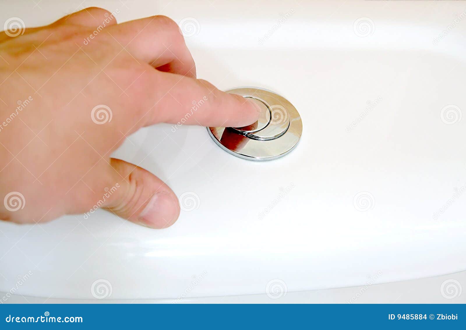 Flushing toilet. stock photo. Image of lavatory, closet 9485884