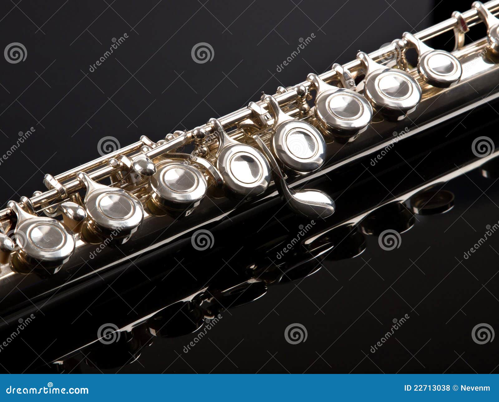 Flute stock photo. Image of note, musical, piccolo, silver 22713038