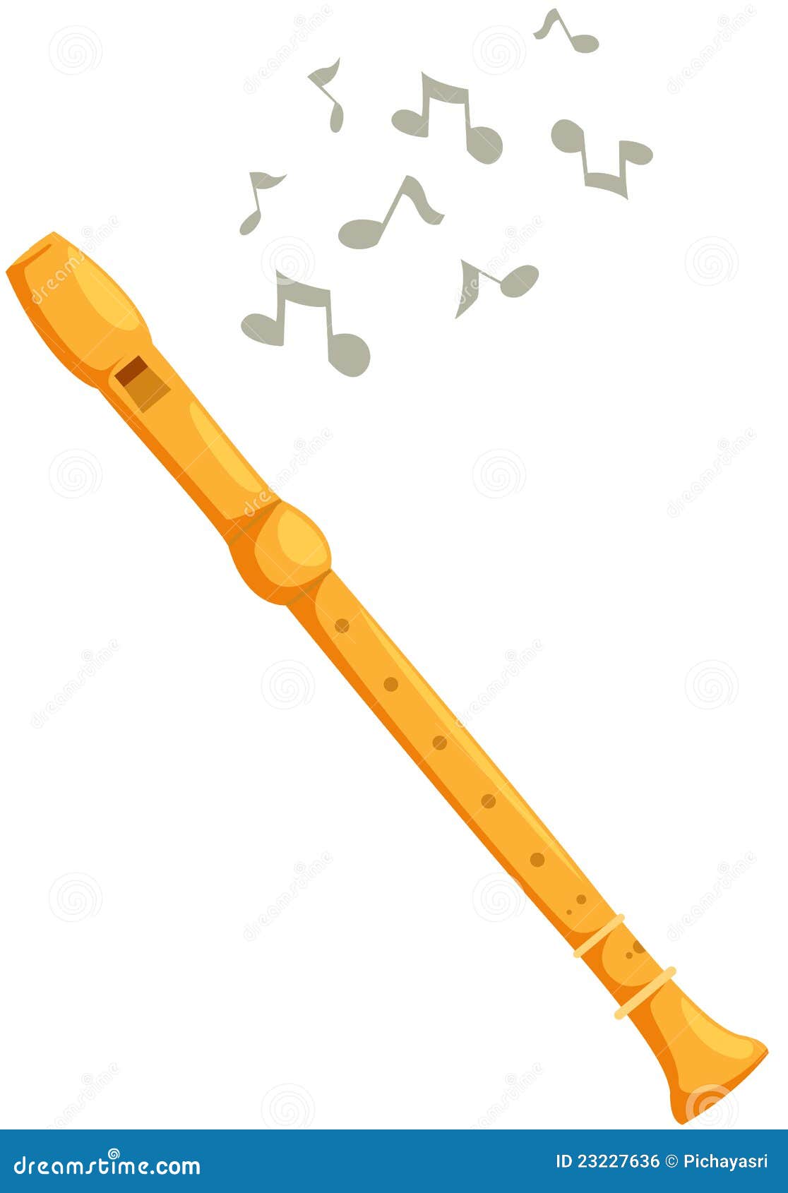 Flute stock vector. Illustration of graphic, instrument 23227636