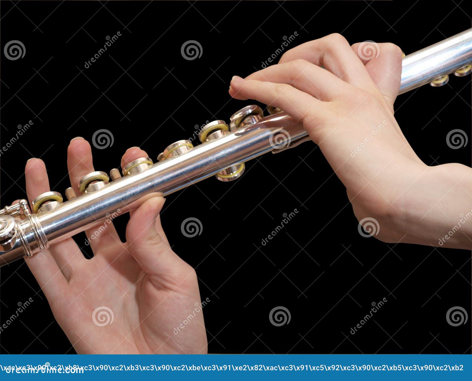 Flute stock photo. Image of sheet, classical, school, isolated 7992424