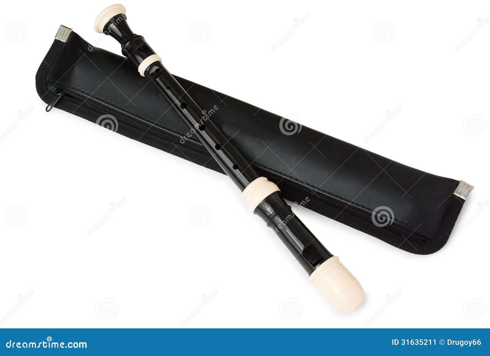 Flute and cover stock image. Image of isolated, whistle 31635211