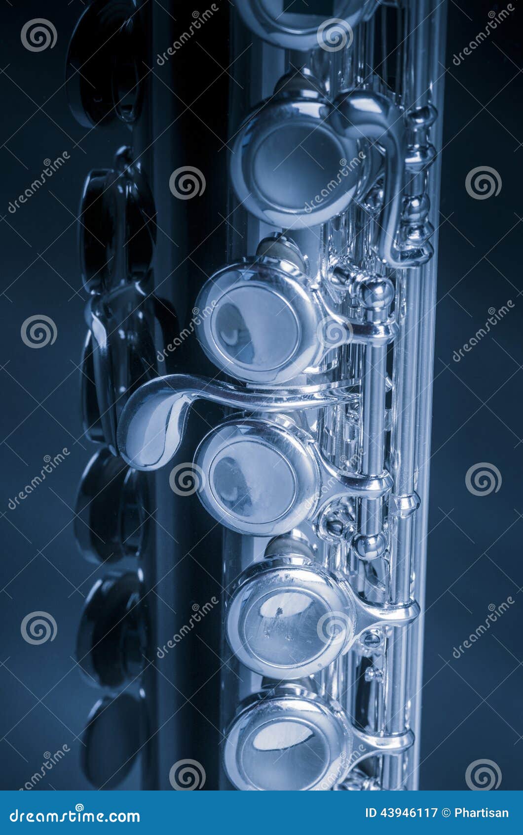 Flute instrument stock image. Image of detail, closeup 43946117