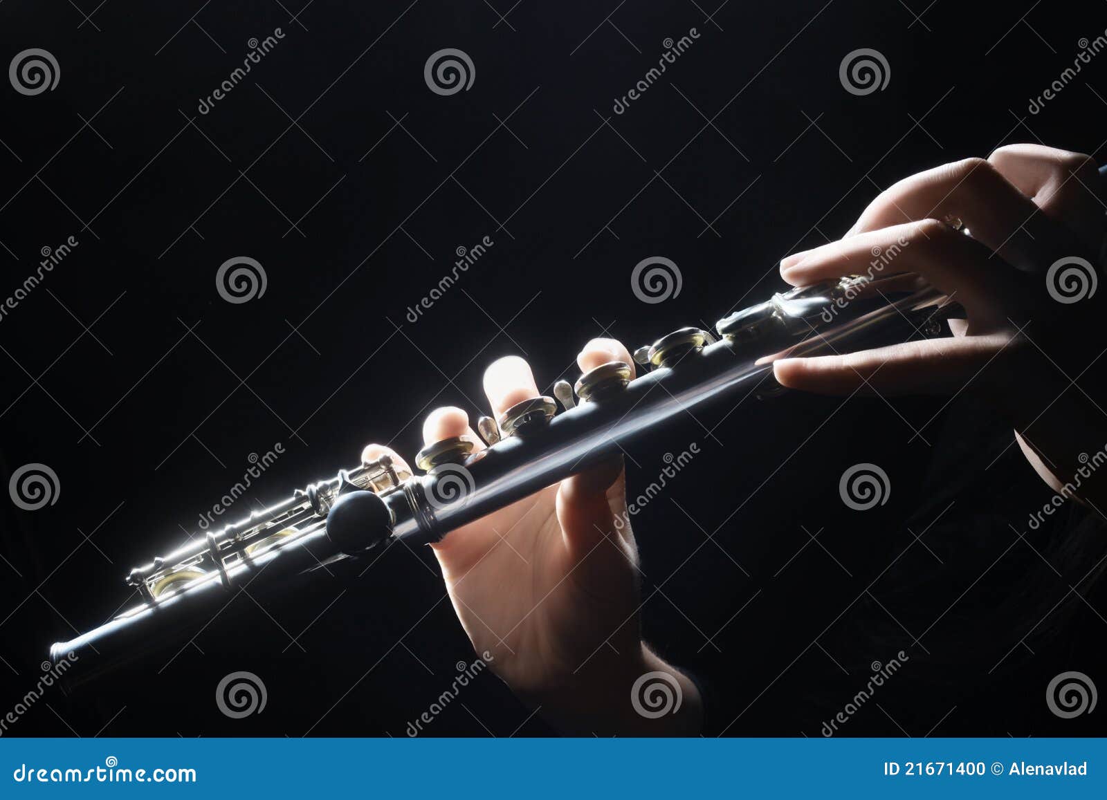 Flute musical hands. stock photo. Image of player, playing 21671400