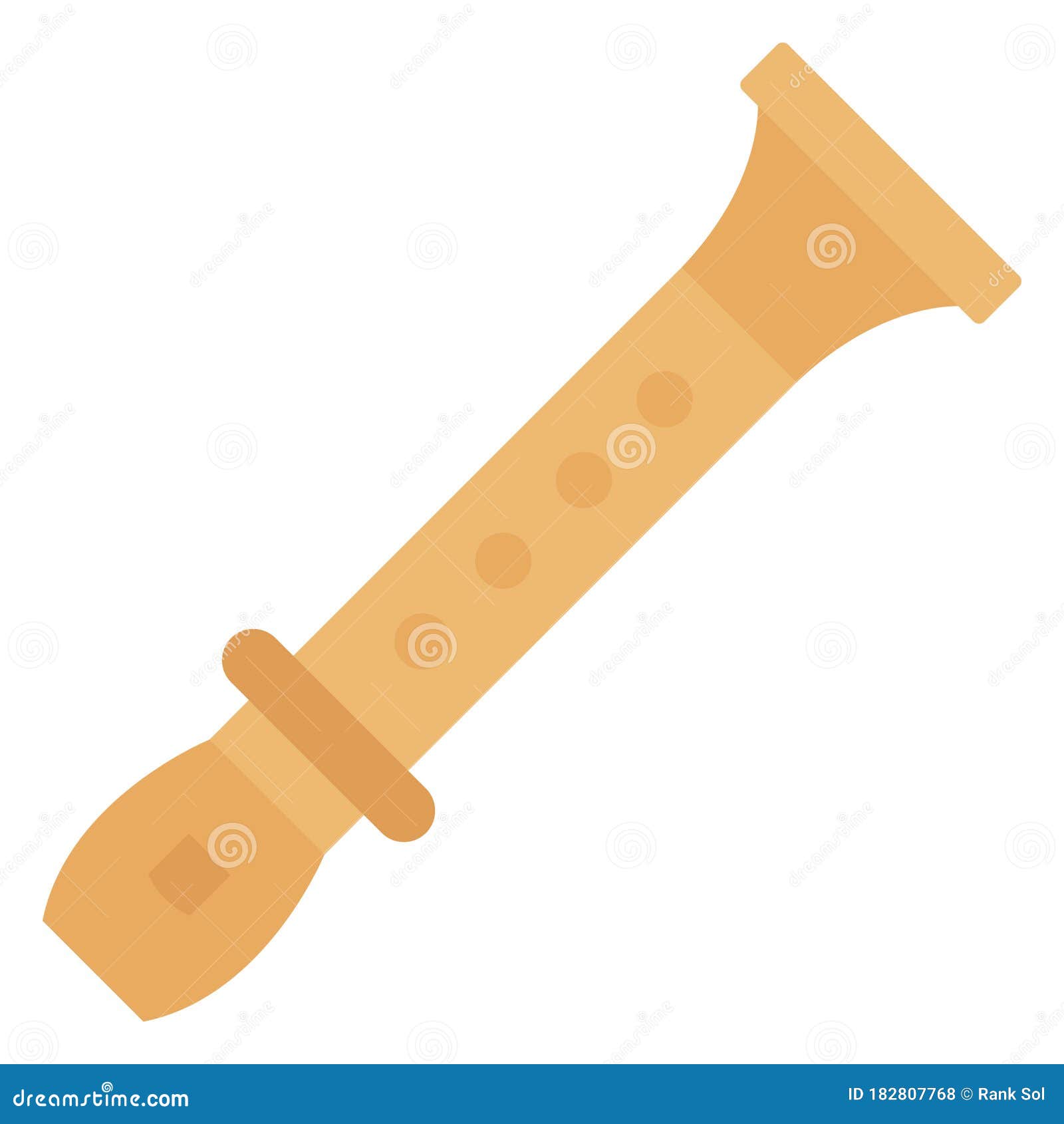 flute, musical instrument line style  icon which can easily modify or edit