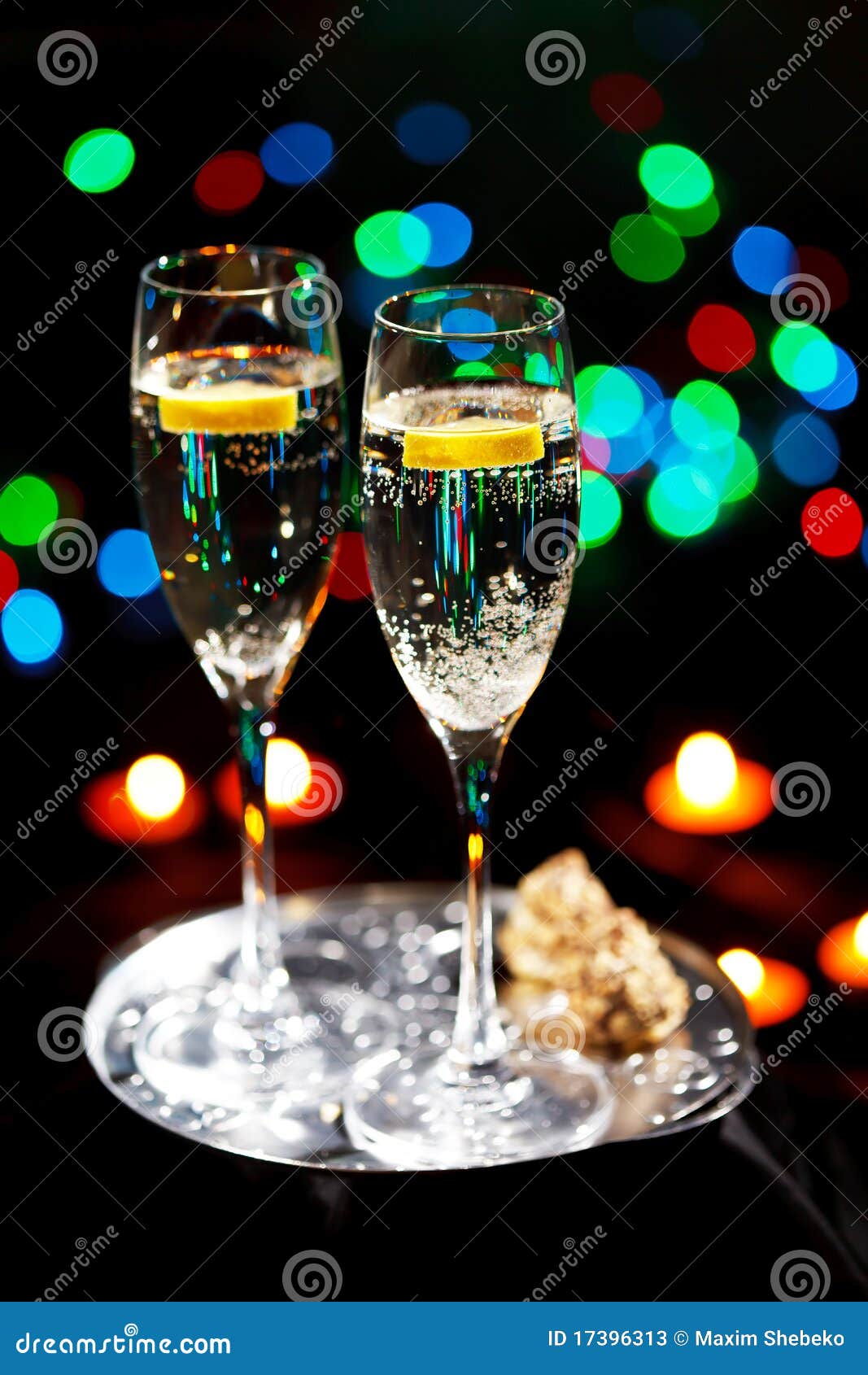 Flutes of champagne stock image. Image of glowing, macro 17396313