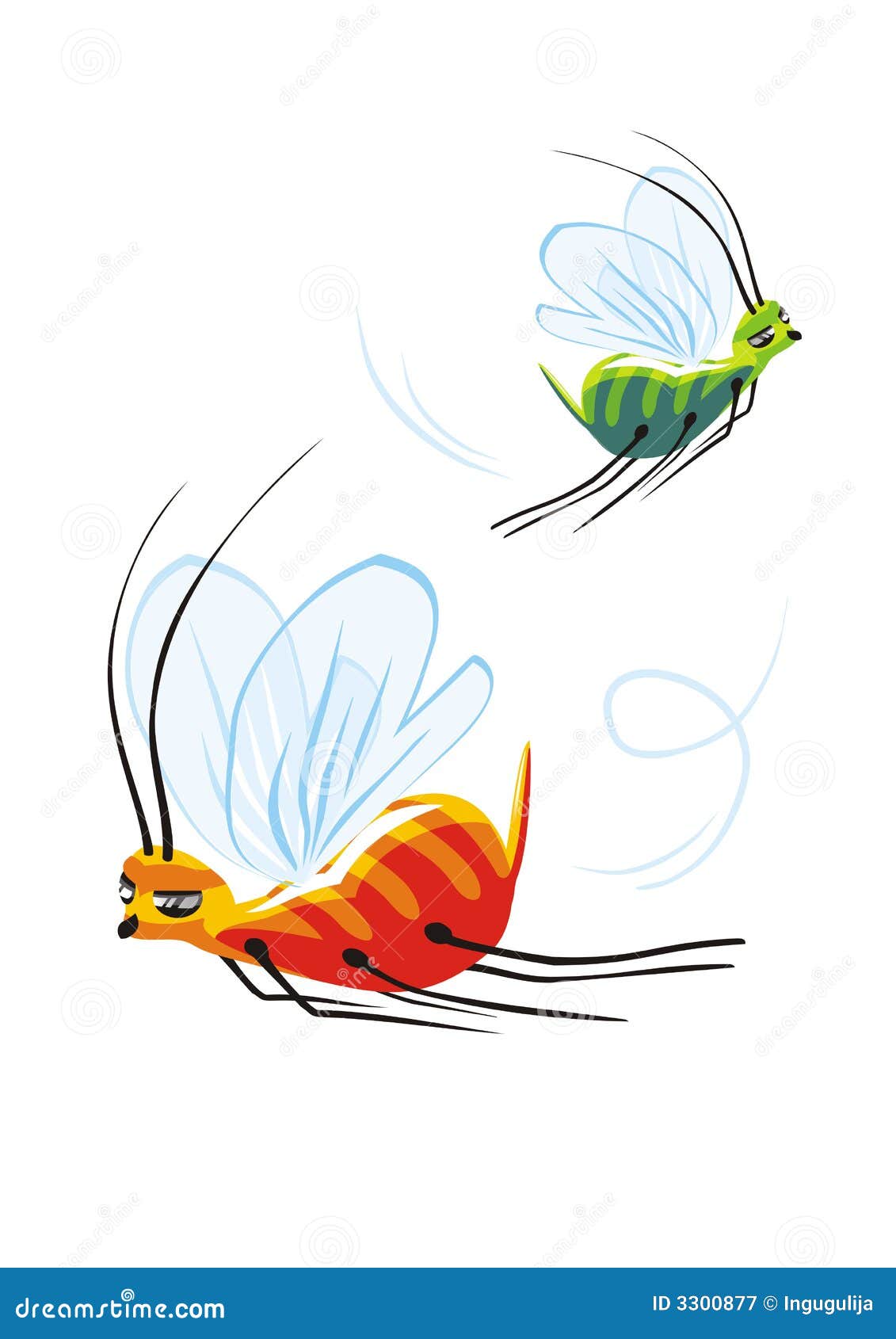 Fly stock vector. Illustration of colourful, vector, illustration - 3300877