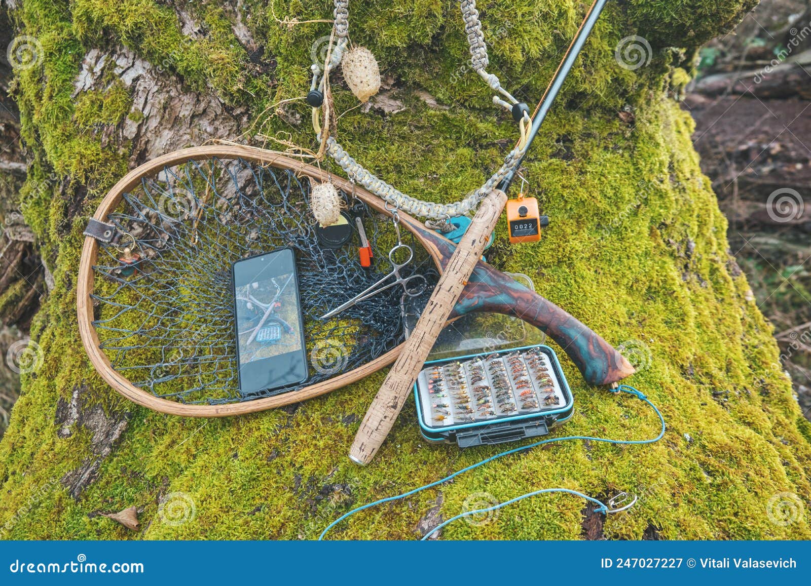 Fly Box and Fishing Tackle on the River Bank Stock Image Image of tacklebox, tackle 247027227