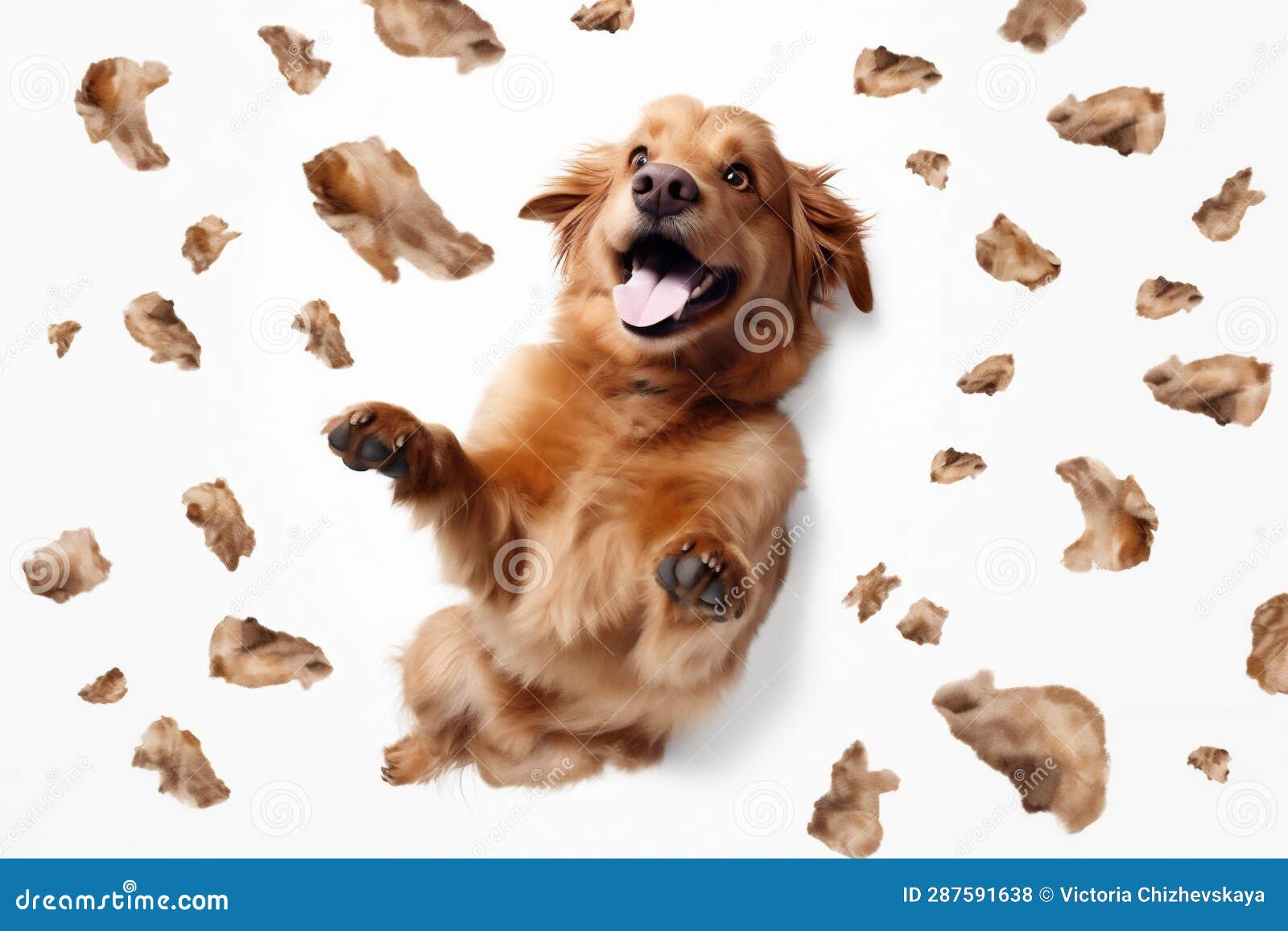 purebred dog looking fly pet jump white cute doggy background animal. generative ai.