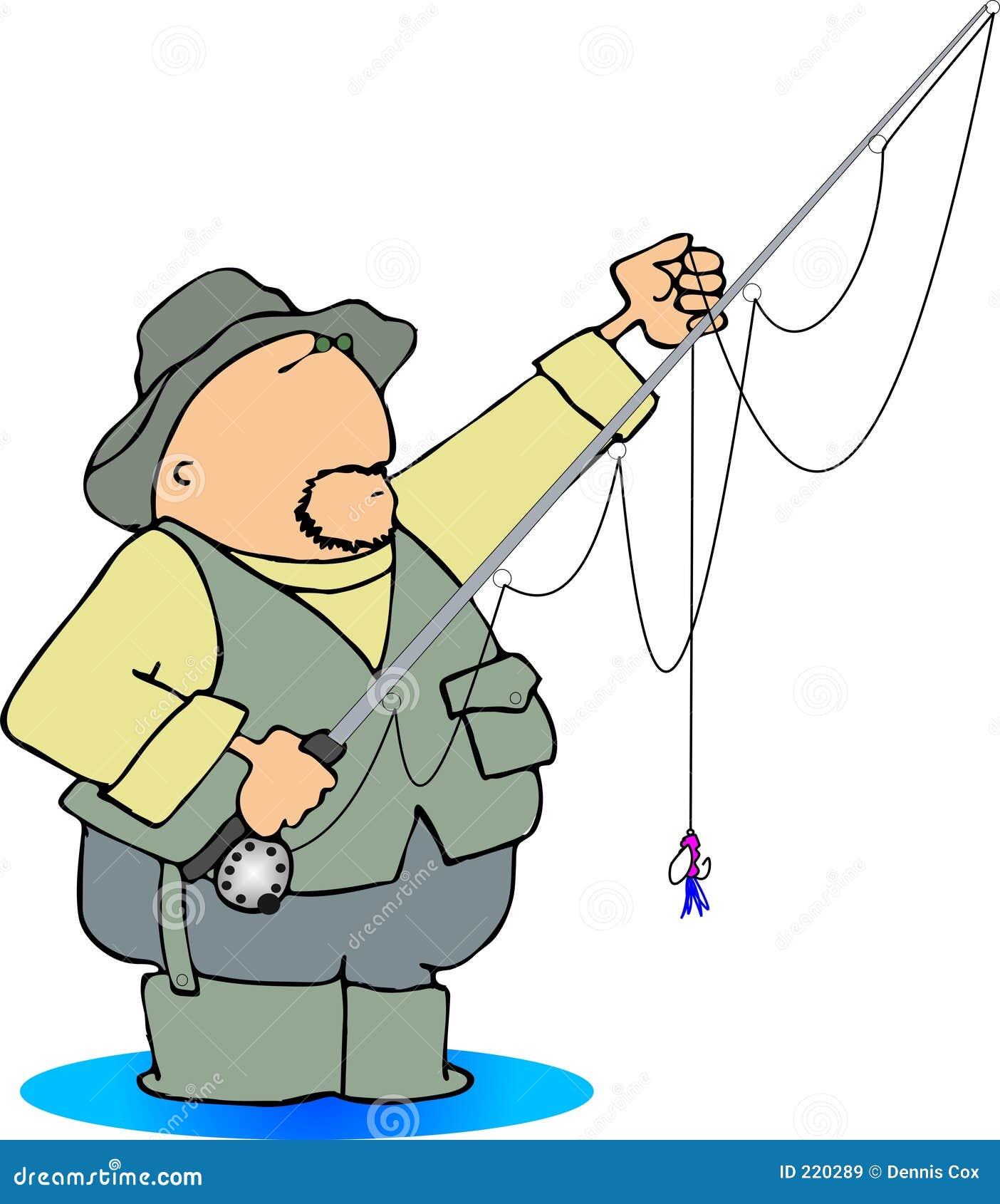 Fly Fisherman Stock Illustration Illustration Of Humor 220289