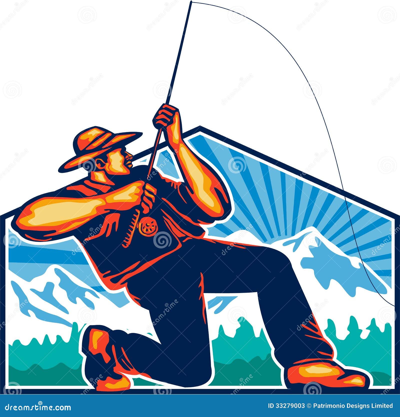 https://thumbs.dreamstime.com/z/fly-fisherman-reeling-fishing-rod-retro-illustration-casting-reel-viewed-trees-snow-mountains-background-33279003.jpg