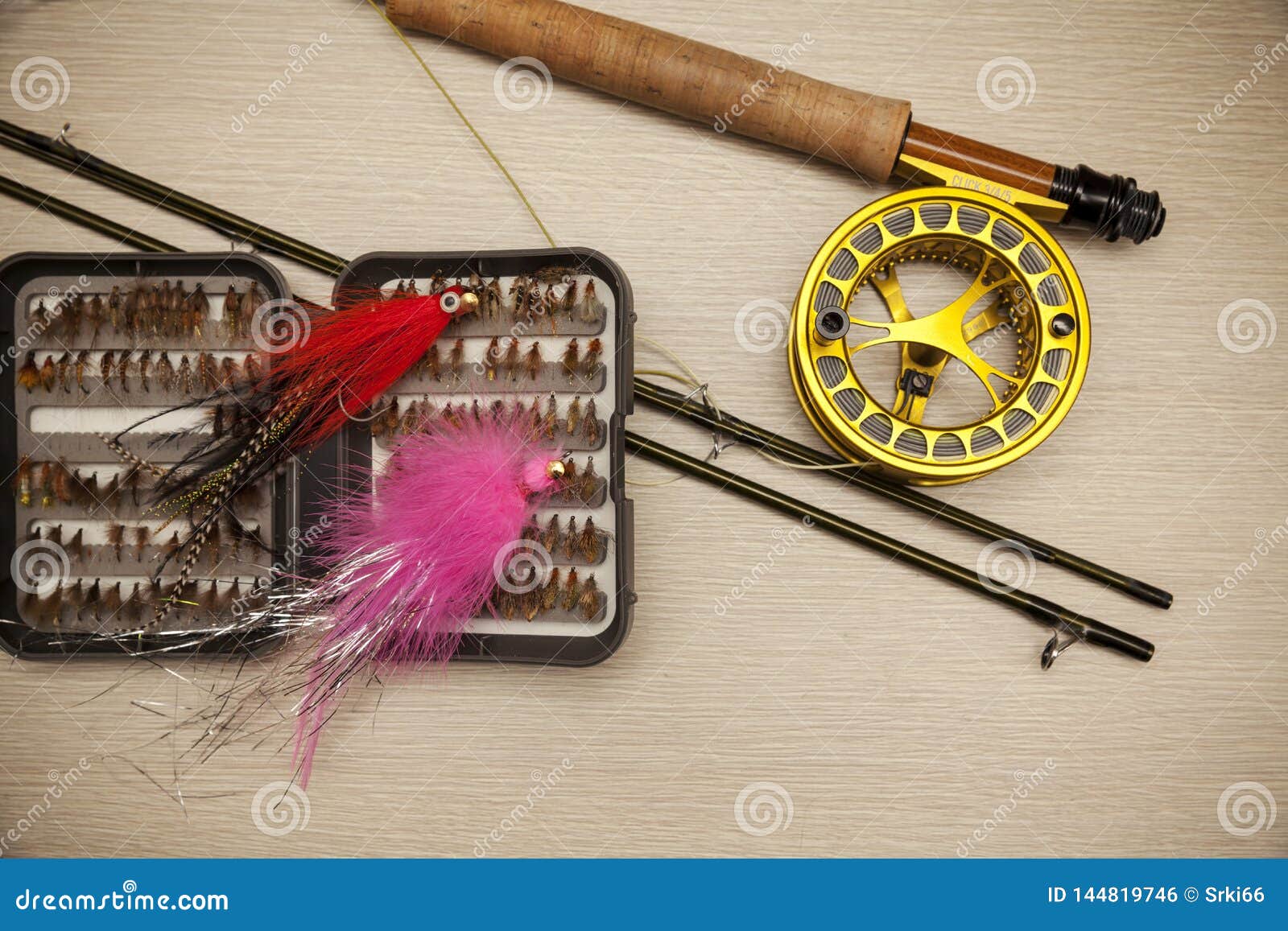 Fly fishing equipment stock photo. Image of line, retirement 144819746