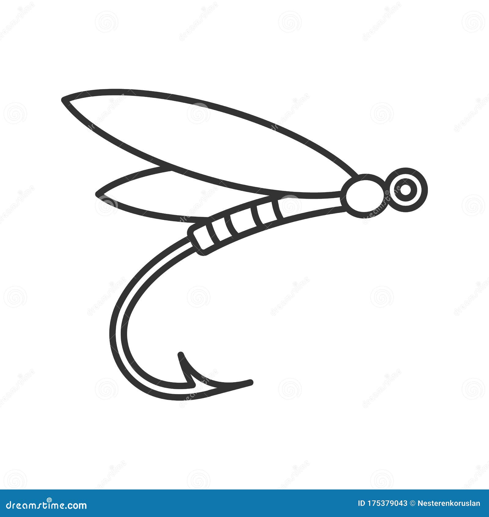 Fly Fishing Icon Illustrations & Vectors