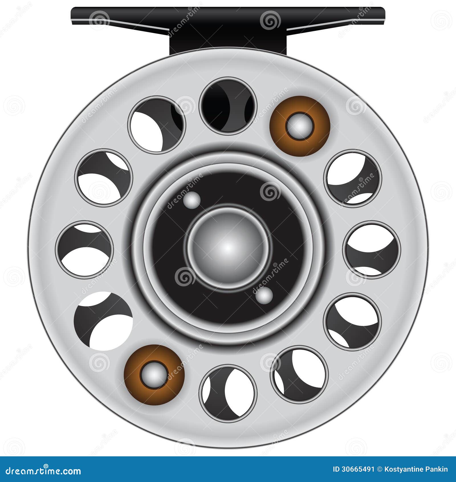 Fly fishing reel stock vector. Illustration of relaxation 30665491