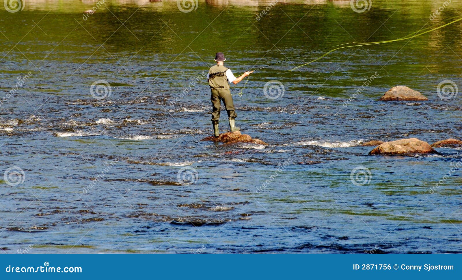 FlyFishing in Sweden stock photo. Image of catching, fish 2871756
