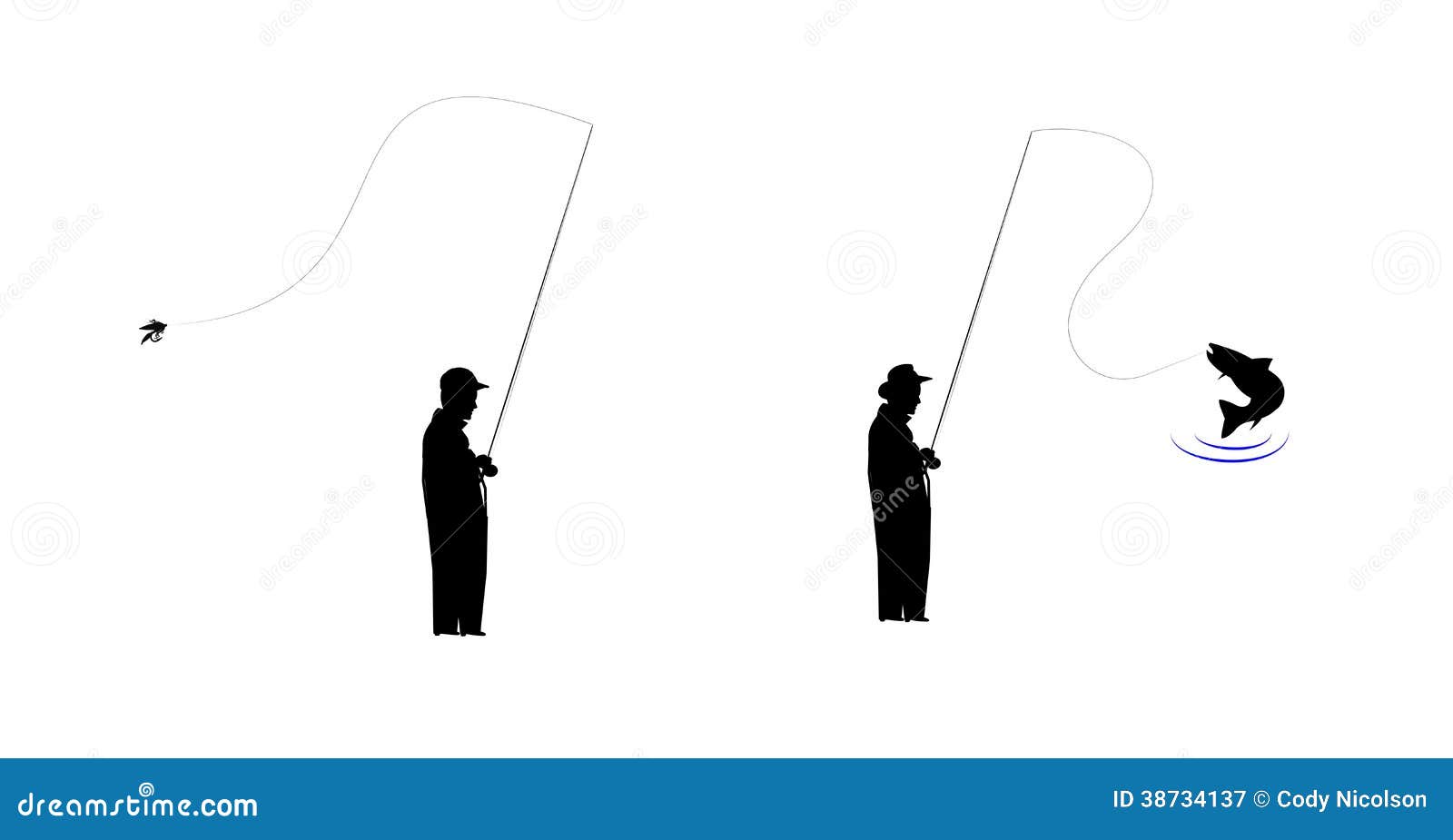 https://thumbs.dreamstime.com/z/fly-fishing-two-men-hip-waders-different-positions-one-catching-fish-silhouette-38734137.jpg