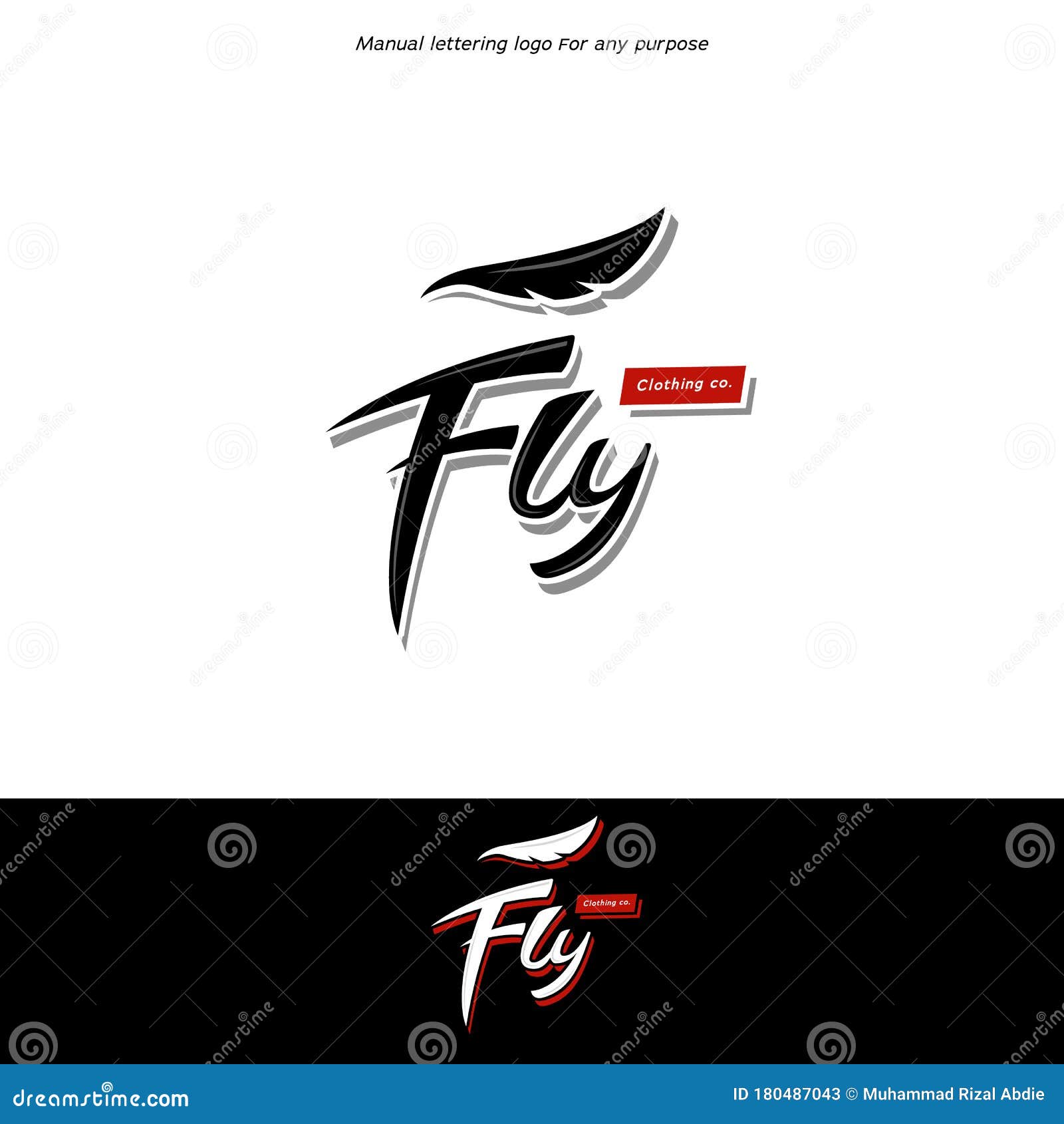 Fly Logo Lettering Logo Type with Wing Feather in Hype Swag Cool ...